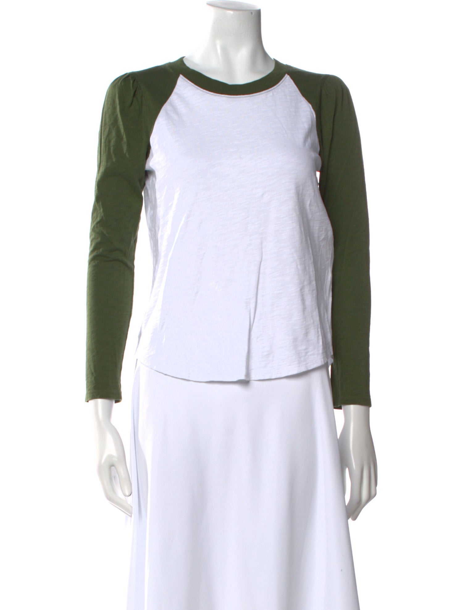 Veronica Beard Colorblock Pattern Crew Neck T-Shirt