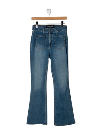 Veronica Beard Mid-Rise Wide Leg Jeans