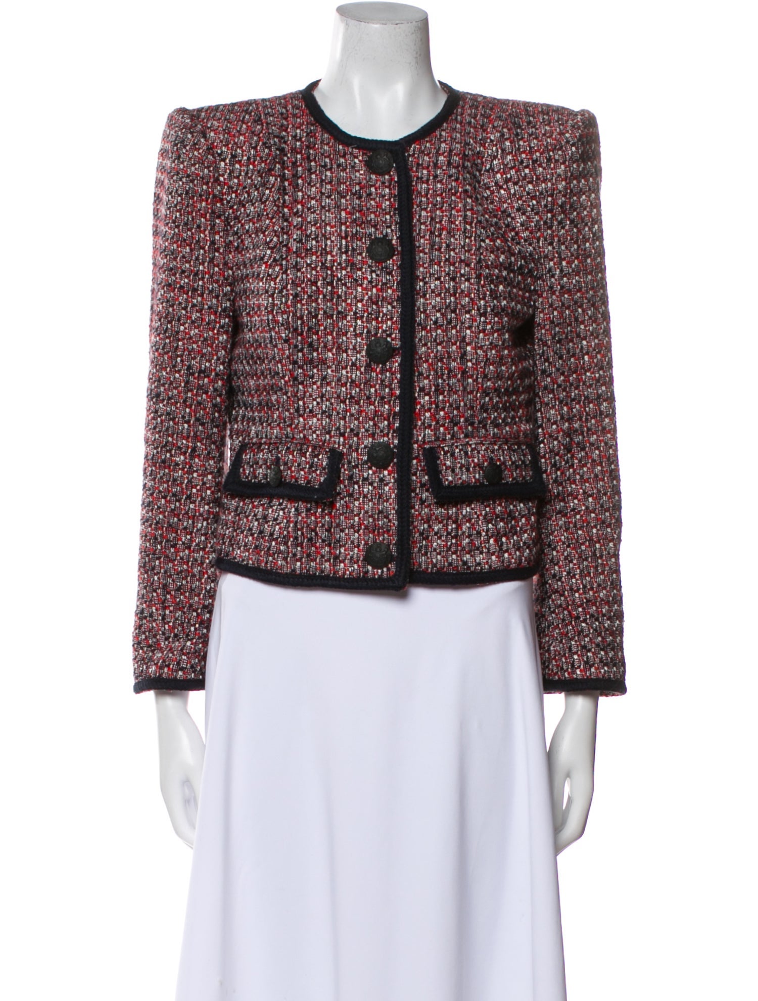 Veronica Beard Tweed Pattern Evening Jacket