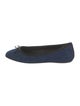 Veronica Beard Denim Bow Accents Ballet Flats