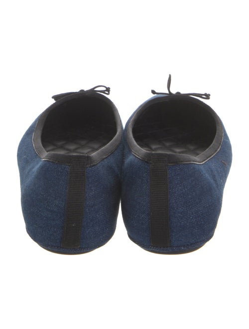 Veronica Beard Denim Bow Accents Ballet Flats