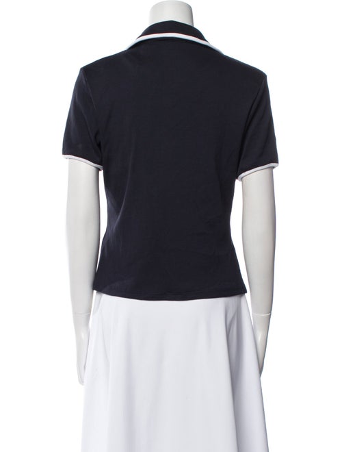 Veronica Beard V-Neck Short Sleeve Polo