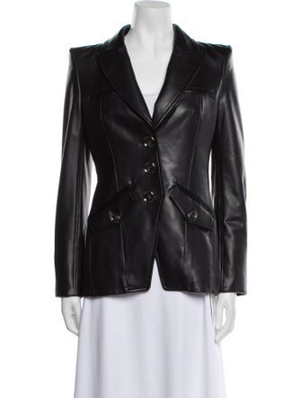 Veronica Beard Faux Leather Blazer