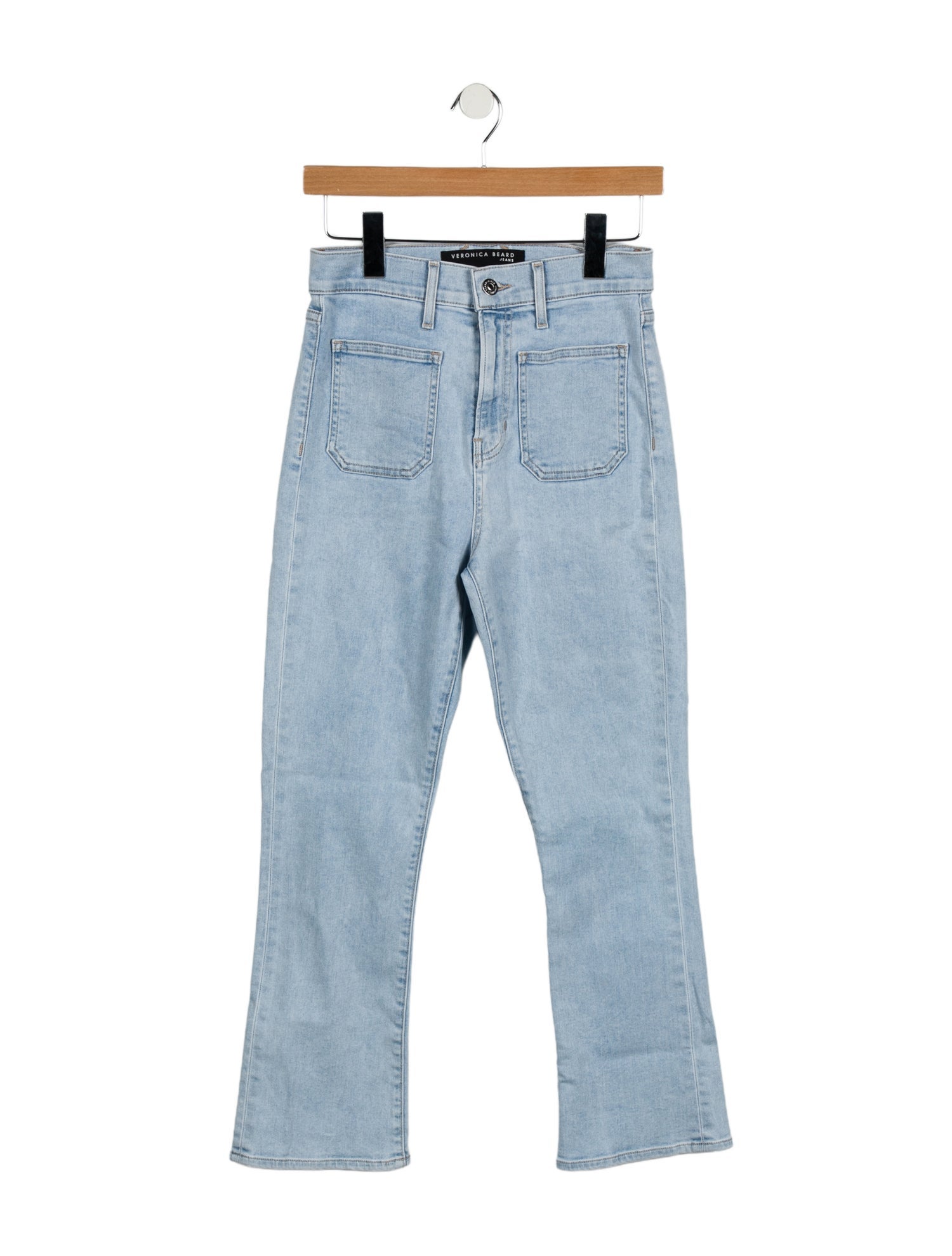Veronica Beard High-Rise Straight Leg Jeans