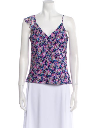 Veronica Beard Silk Floral Print Blouse