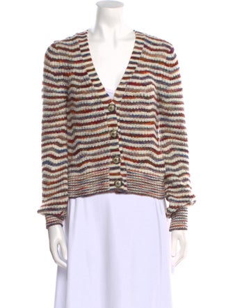 Veronica Beard Striped V-Neck Sweater