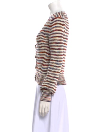 Veronica Beard Striped V-Neck Sweater