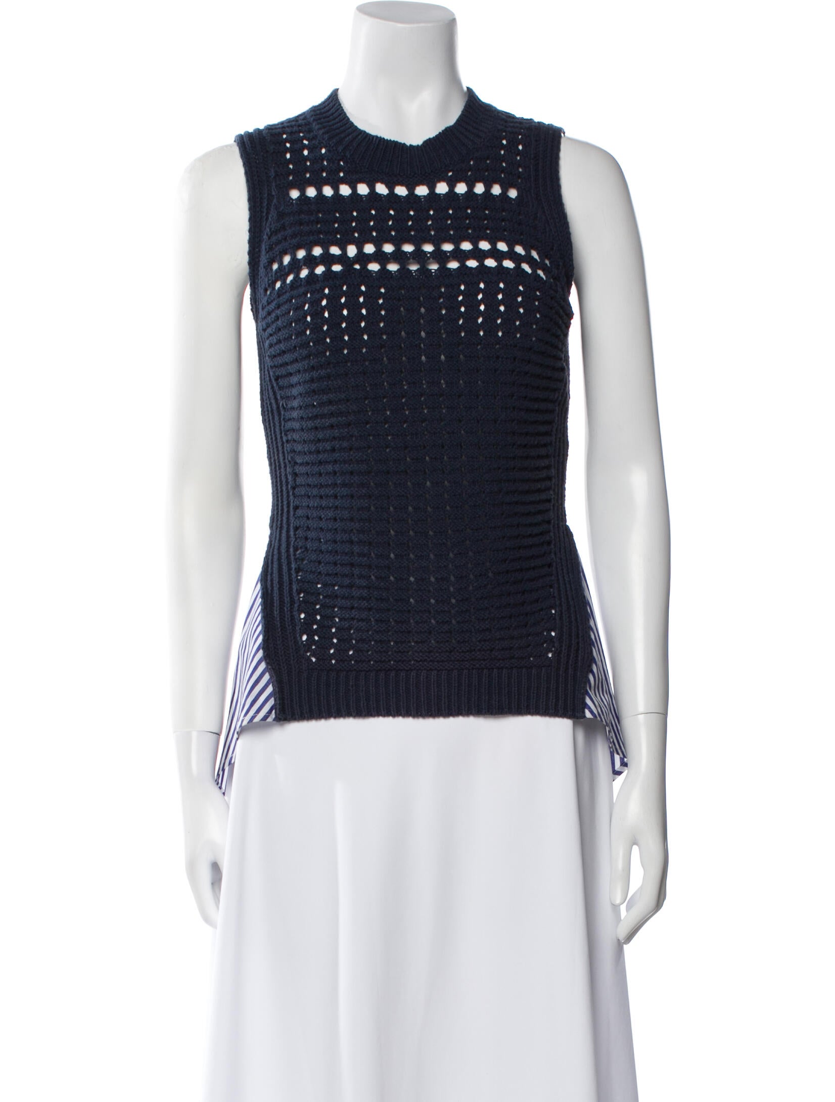 Veronica Beard Crew Neck Sleeveless Top