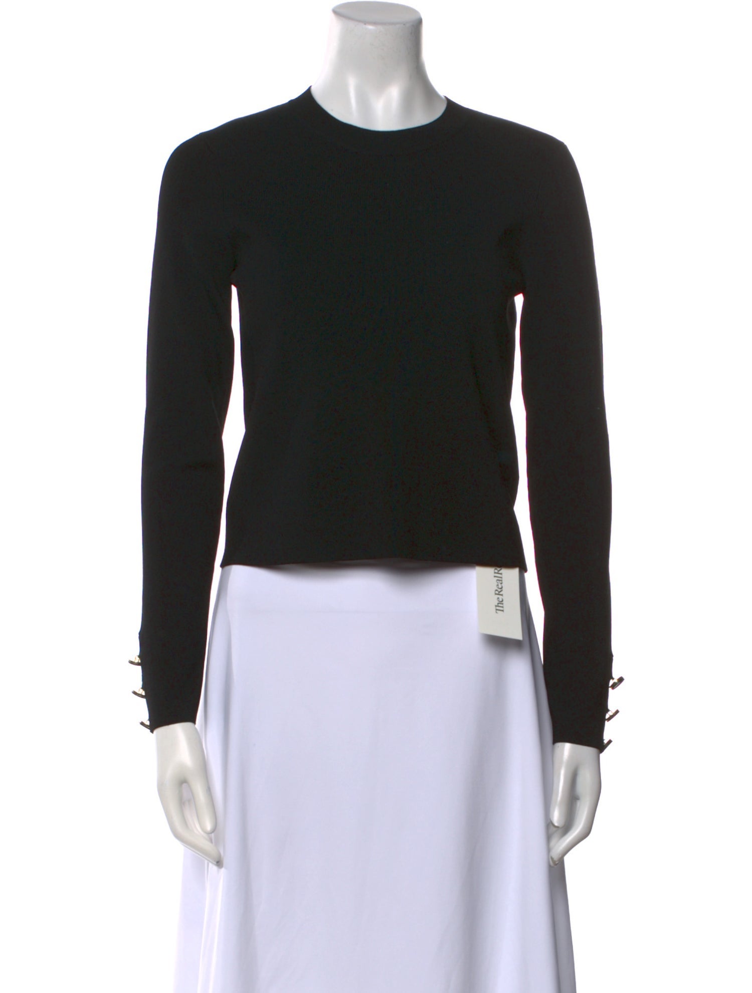 Veronica Beard Crew Neck Long Sleeve Crop Top w/ Tags