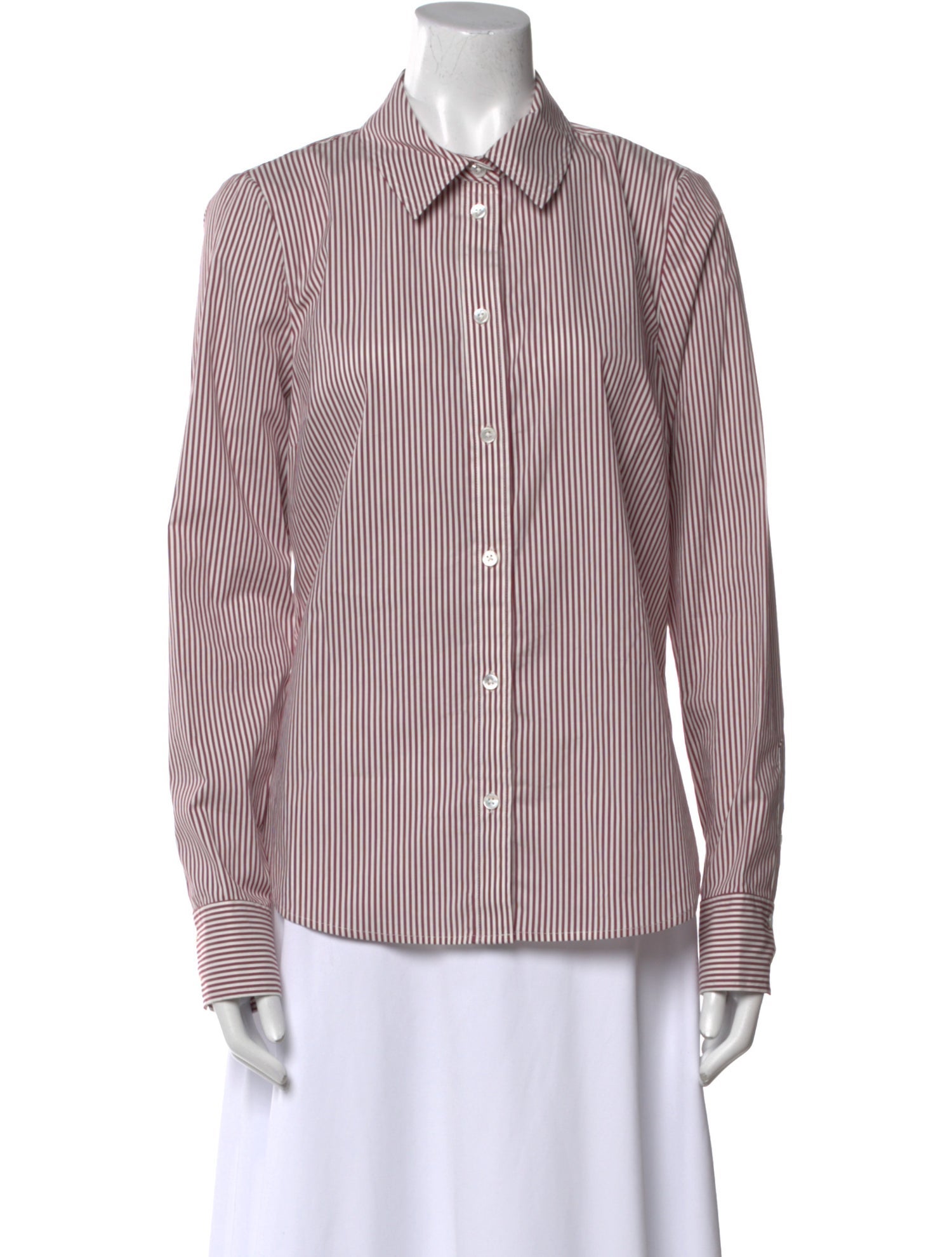 Veronica Beard Striped Long Sleeve Button-Up Top w/ Tags