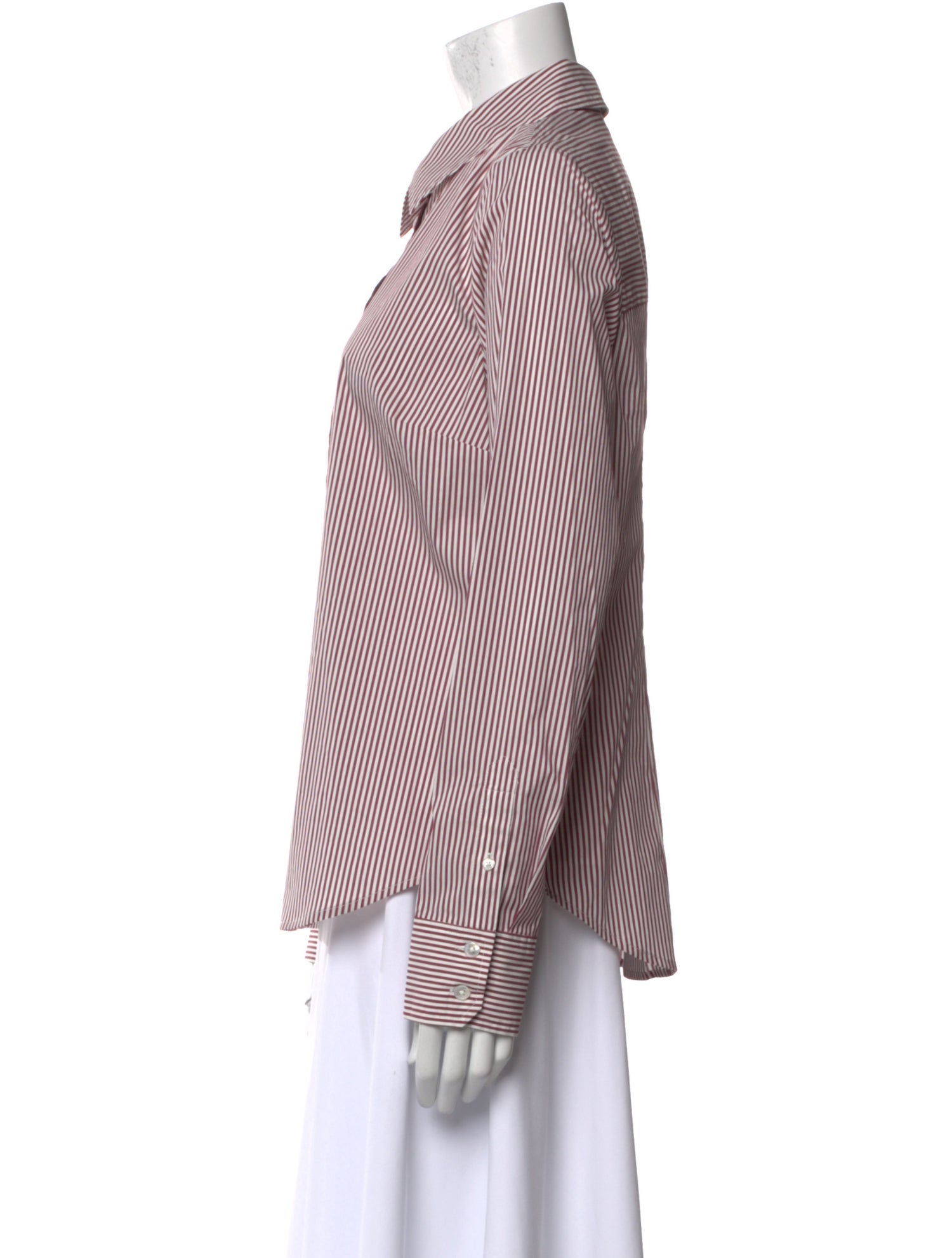 Veronica Beard Striped Long Sleeve Button-Up Top w/ Tags