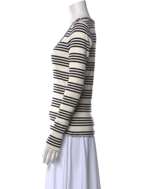 Veronica Beard Striped Scoop Neck Top