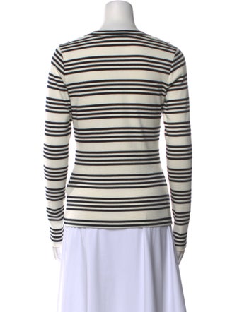 Veronica Beard Striped Scoop Neck Top
