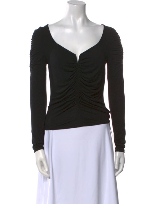 Veronica Beard V-Neck Long Sleeve Top