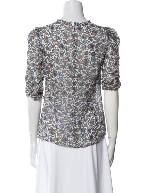 Veronica Beard Silk Floral Print Blouse