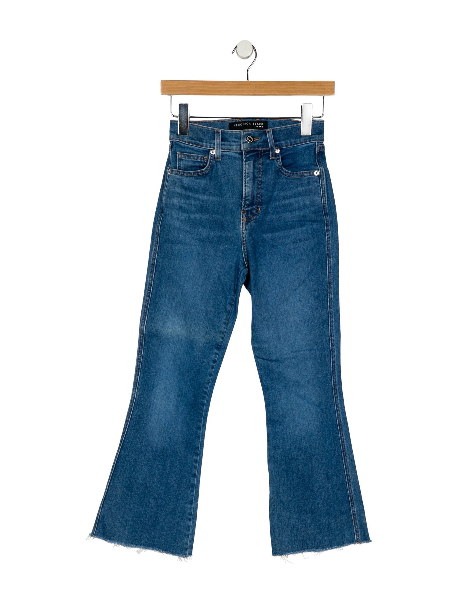 Veronica Beard Mid-Rise Wide Leg Jeans