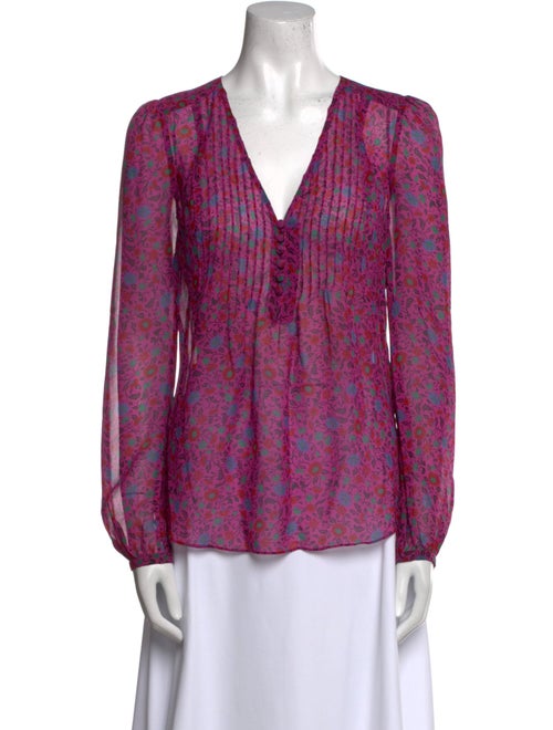 Veronica Beard Silk Printed Blouse