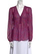 Veronica Beard Silk Printed Blouse