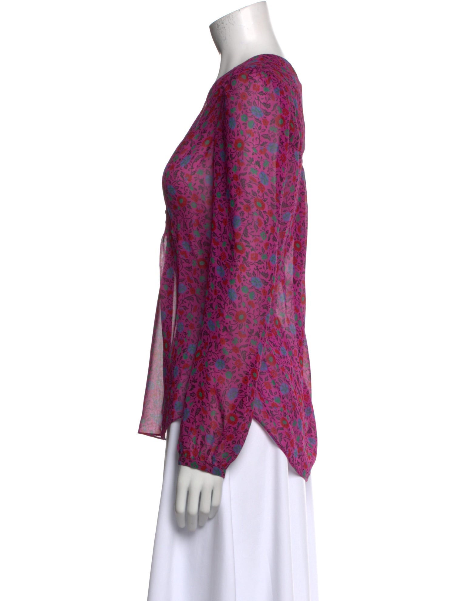 Veronica Beard Silk Printed Blouse