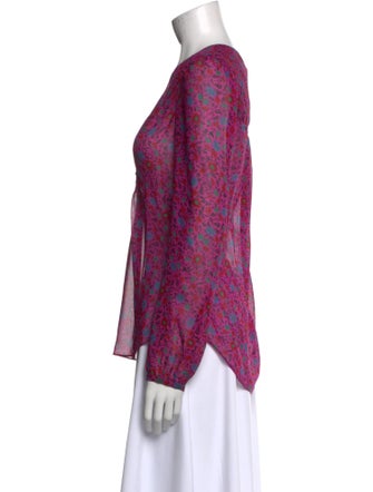 Veronica Beard Silk Printed Blouse