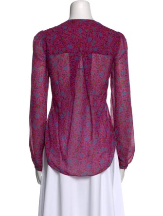 Veronica Beard Silk Printed Blouse