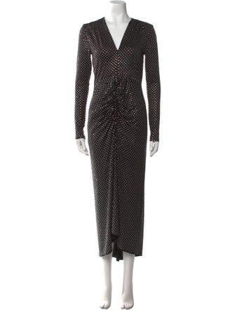 Veronica Beard Polka Dot Print Long Dress