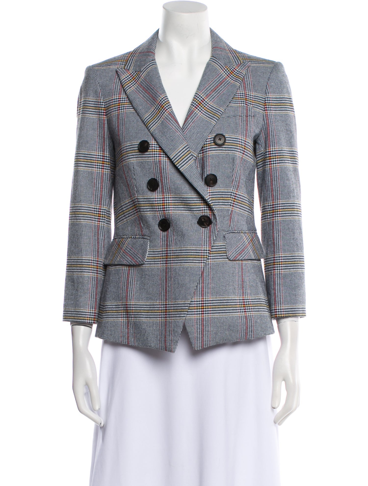 Veronica Beard Plaid Print Blazer