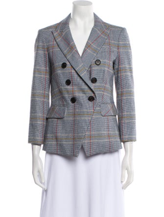 Veronica Beard Plaid Print Blazer
