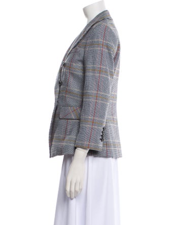 Veronica Beard Plaid Print Blazer