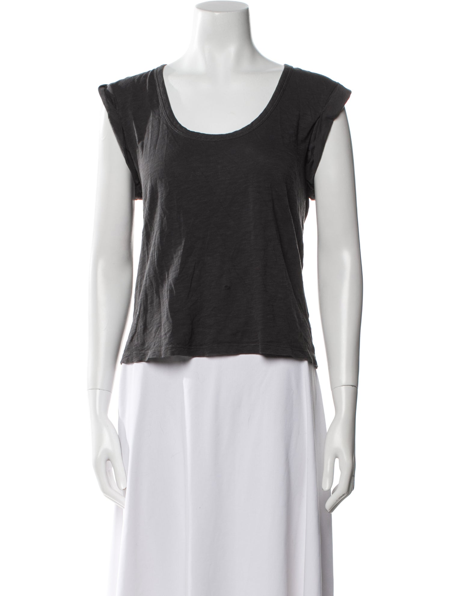 Veronica Beard Scoop Neck Short Sleeve T-Shirt