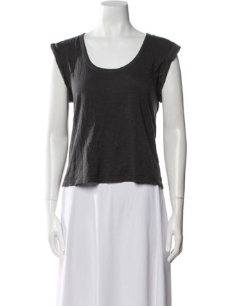 Veronica Beard Scoop Neck Short Sleeve T-Shirt