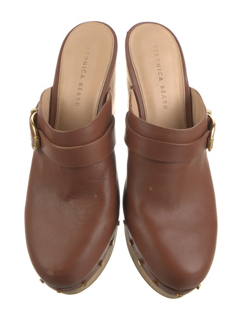 Veronica Beard Leather Studded Accents Mules