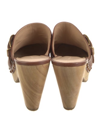 Veronica Beard Leather Studded Accents Mules