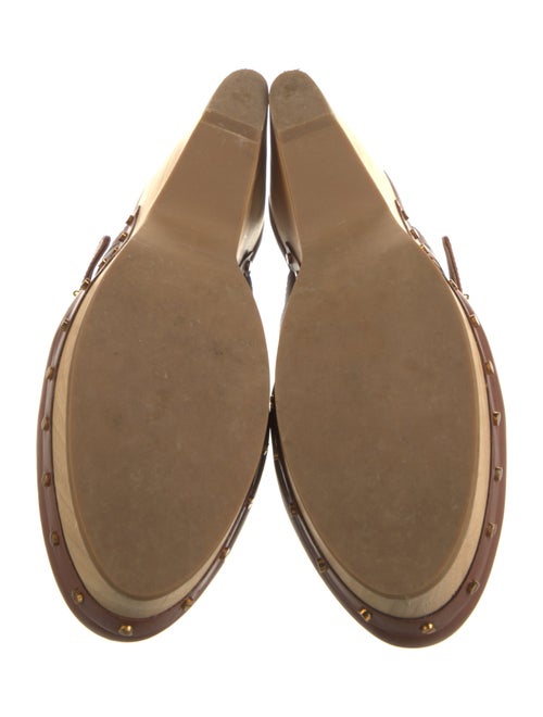 Veronica Beard Leather Studded Accents Mules