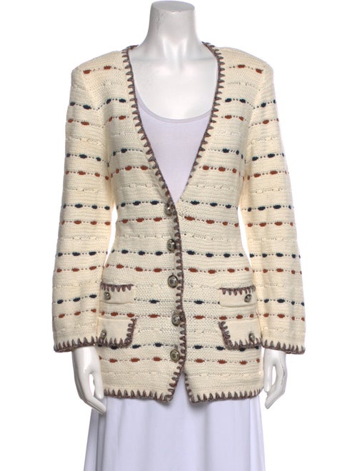 Veronica Beard Striped V-Neck Sweater