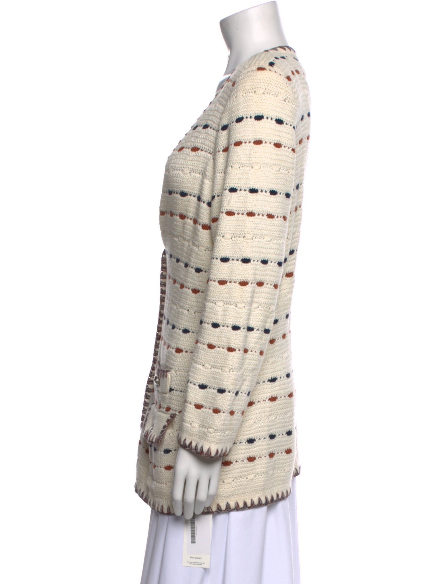 Veronica Beard Striped V-Neck Sweater