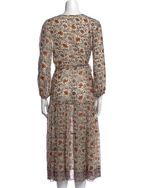Veronica Beard Floral Print Midi Length Dress