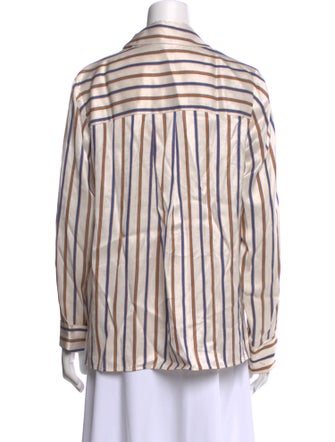 Veronica Beard Striped Long Sleeve Blouse