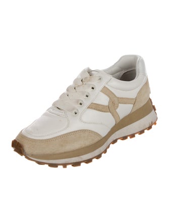 Veronica Beard Leather Colorblock Pattern Chunky Sneakers