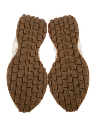 Veronica Beard Leather Colorblock Pattern Chunky Sneakers