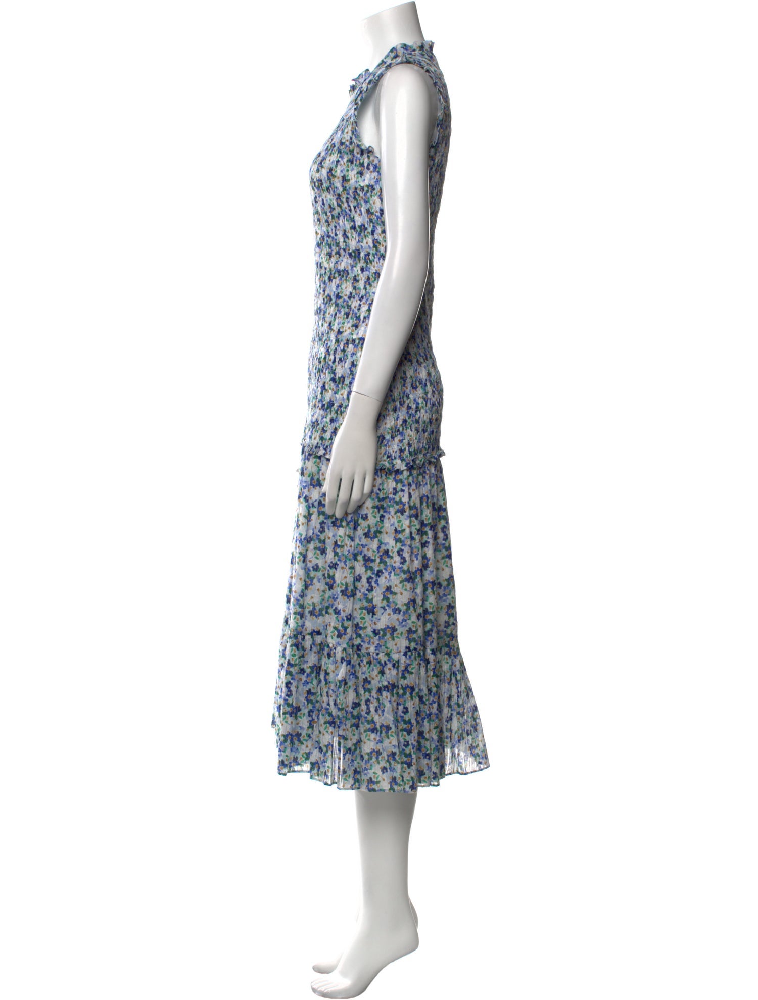 Veronica Beard Floral Print Long Dress