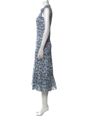 Veronica Beard Floral Print Long Dress