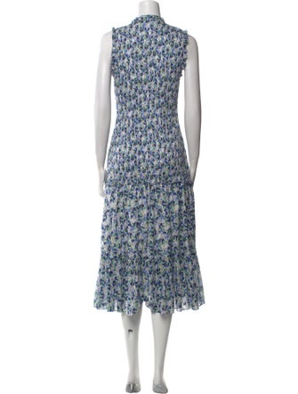 Veronica Beard Floral Print Long Dress