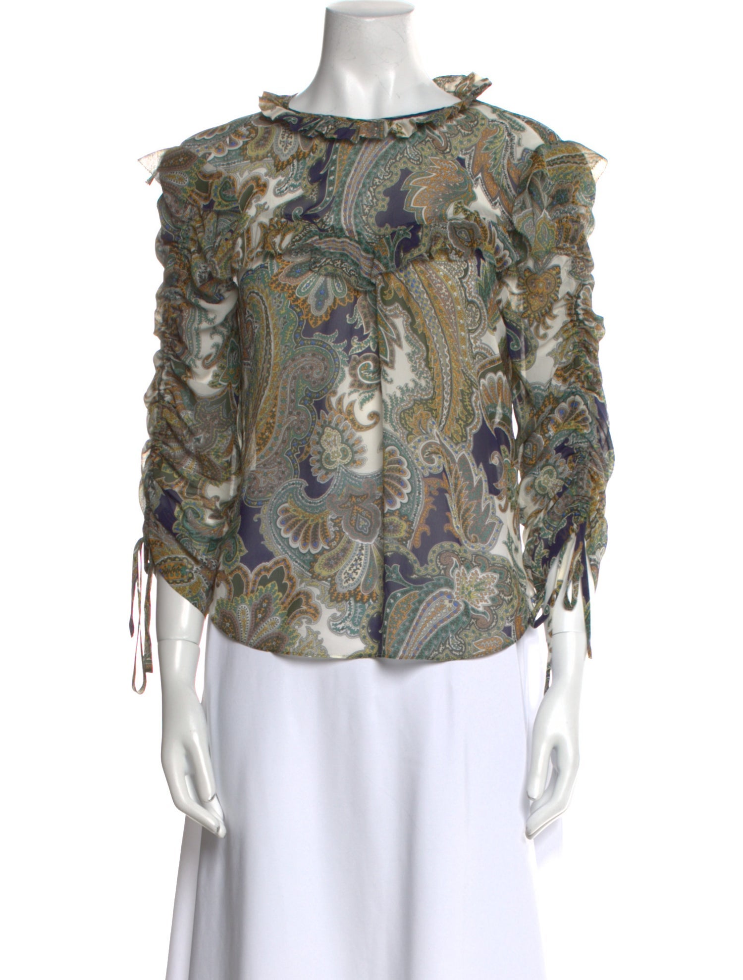 Veronica Beard Silk Printed Blouse