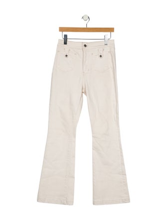 Veronica Beard High-Rise Wide Leg Jeans