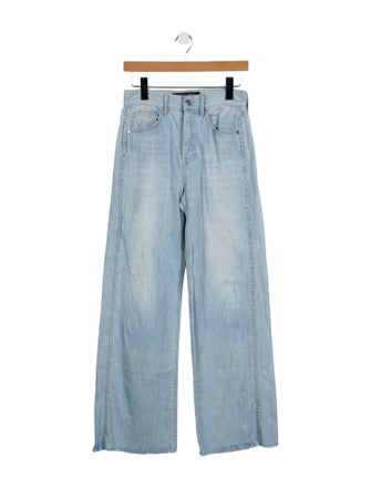 Veronica Beard High-Rise Wide Leg Jeans