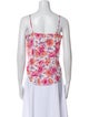 Veronica Beard Silk Floral Print Crop Top