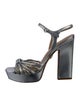 Veronica Beard Leather Braided Accents Sandals