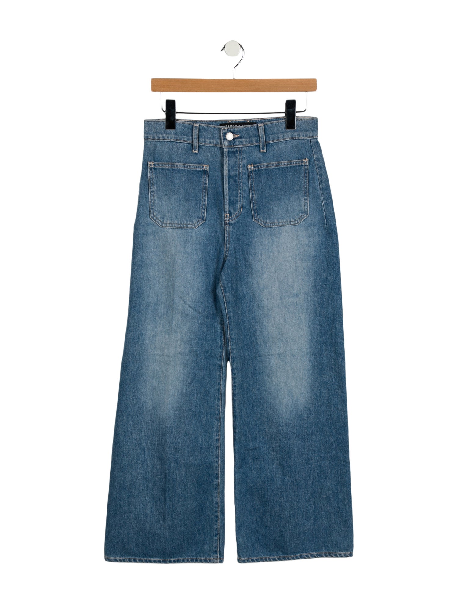 Veronica Beard High-Rise Wide Leg Jeans