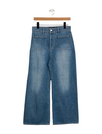 Veronica Beard High-Rise Wide Leg Jeans